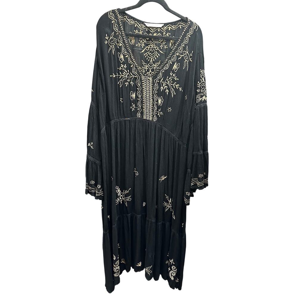 219–Wayward Fancies Rayon Stevie Nicks Dress / PTP 32” / Length 53”